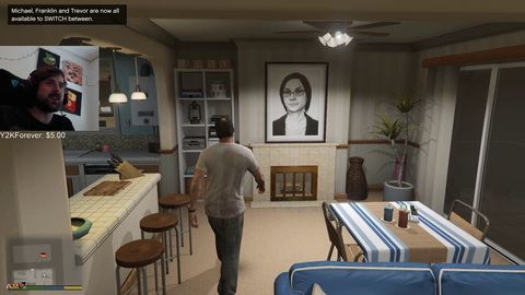 who hang a giant picture of themself?