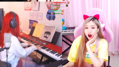 Korean streamer and Lily's duet FeelsStrongMan