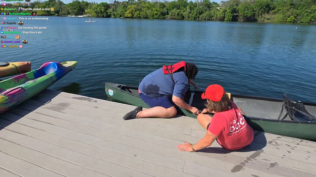 Zoil makes canoe pop a wheelie