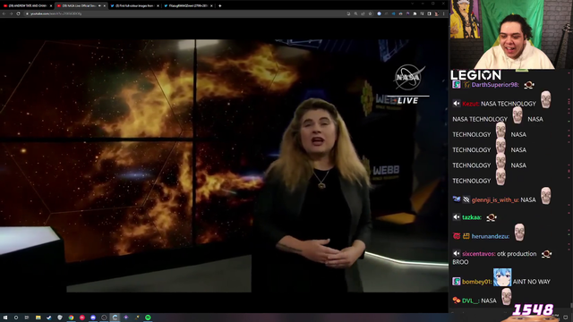 NASA's stream is going well