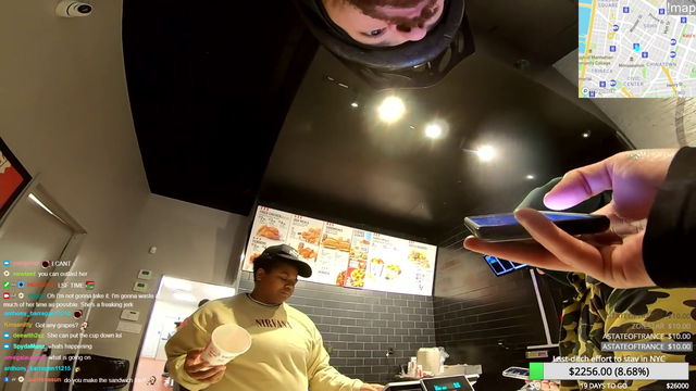 KFC employee just says LEMONADE instead of asking normally and expects delivery guy to fill up the drink for the order with that attitude