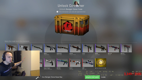 Mizkif's first CSGO case