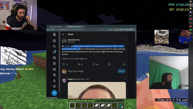 Forsen tweets to the juicer