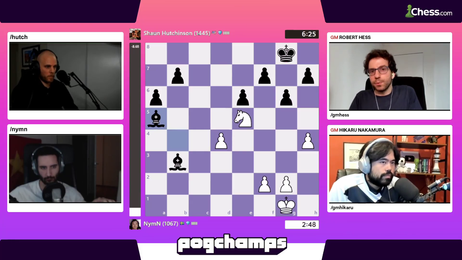 Hikaru totally blanks Hess