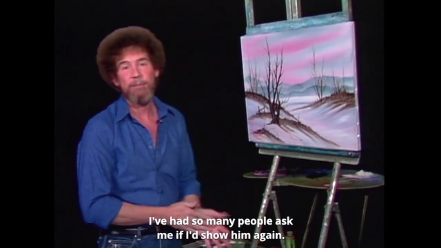 Bob Ross shows his bird