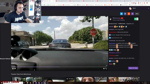Mizkif reacts to FishMoley's driving.