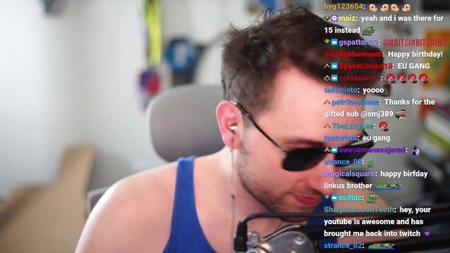 Linkus's grandmother supports his stream