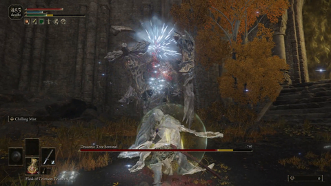 moonmoon calmly explains resetting frost damage with fire in Elden Ring.