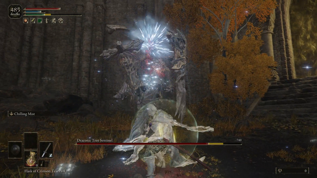 moonmoon calmly explains resetting frost damage with fire in Elden Ring.