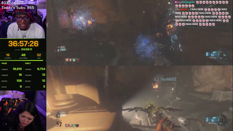 Rage and Emily hit their goal of reaching and beating Round 52 in BO3 Zombies in just 37 hours breaking Agent and Cinna's Round 50 record that took 152 hours