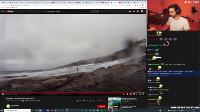 Cyr and chat listen to a thunder storm