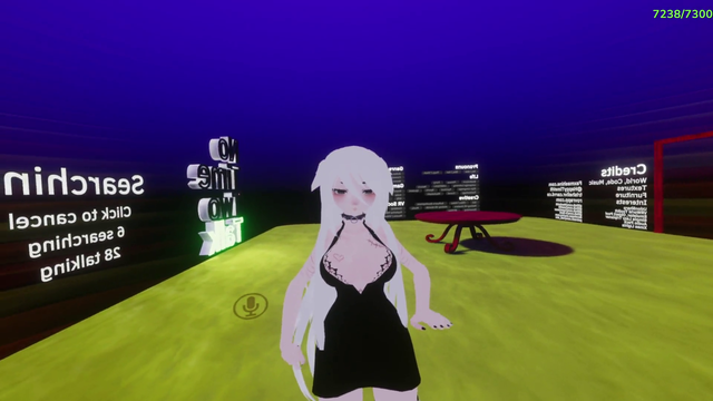 Poke finds a familiar face in VRChat.