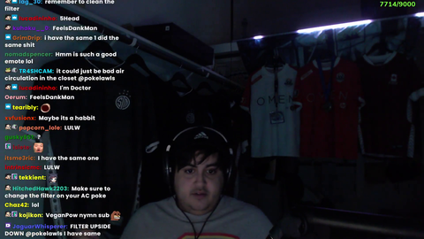 pokelawls - poke finds out his fan filter was upside down the entire time