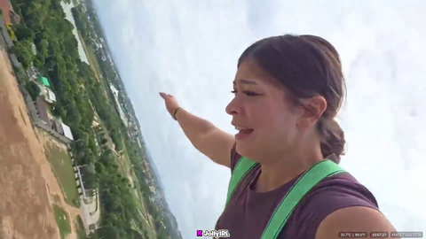 JollyIRL drops her phone while bungee jumping