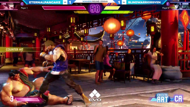 Blind SF6 player Sven clutches a close set in winner's pools at EVO