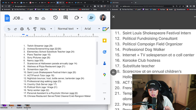 Caroline "The Most Employed Streamer" Kwan