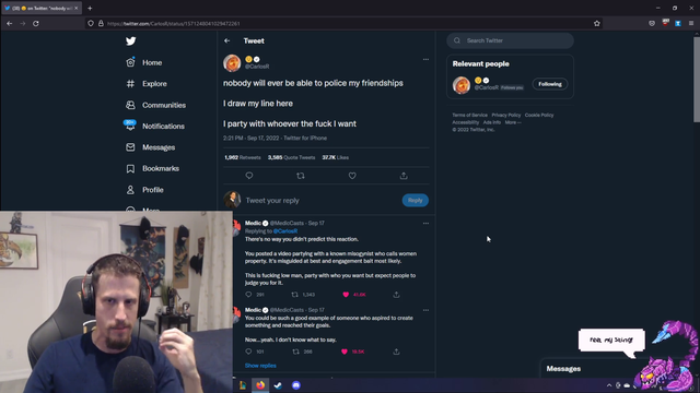 Capt on working for Riot and Carlos