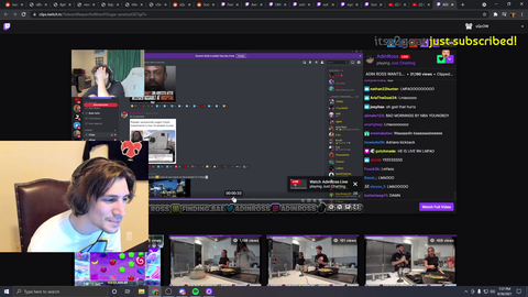 xQc reads Adin Ross's twitch chat