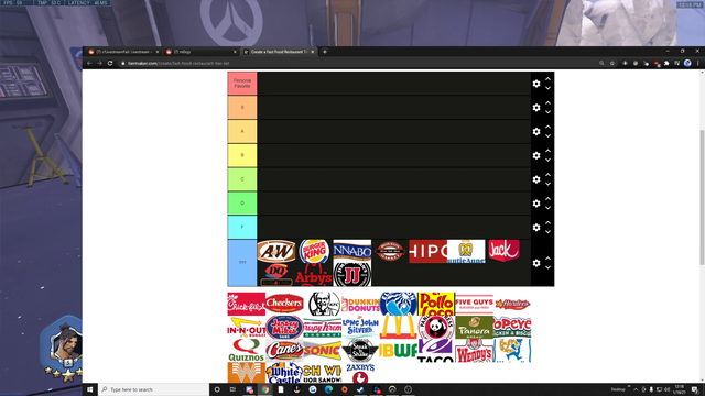 Moxy does a fast food tier list