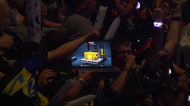 A fan unboxed a knife at IEM Cologne during FaZe - SAW match