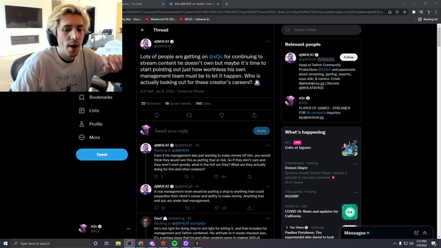 xQc on people being outraged over him vs Toast