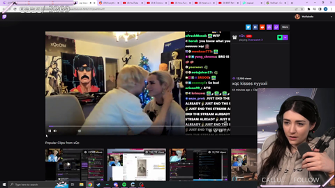 Wolfabelle gets stunlocked by XQC and NYYXXII kiss