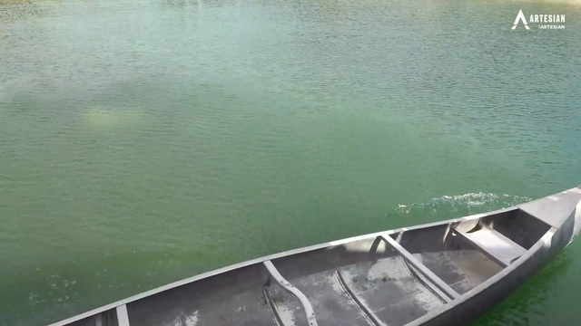 Erobb AKA Indiana Jones saves a canoe that's floating away