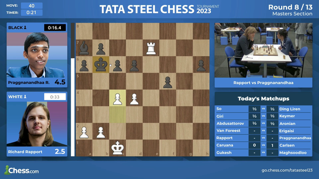 17y/o Pragg doesn't realize he's running out of time and loses his first game of the major tournament