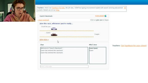 Clint and Daph compete in TypeRacer