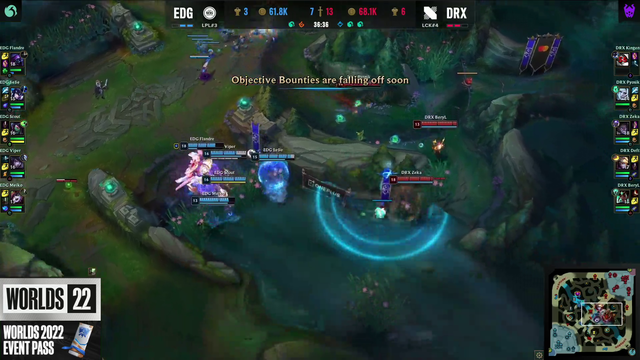 EDG Vs DRX Crazy Teamfight worlds 2022