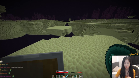 The end of Daph's Minecraft world...