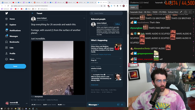 Hasan hears something strange on Mars