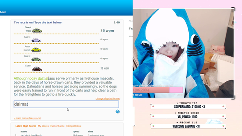 iGumDrop plays TYPERACER
