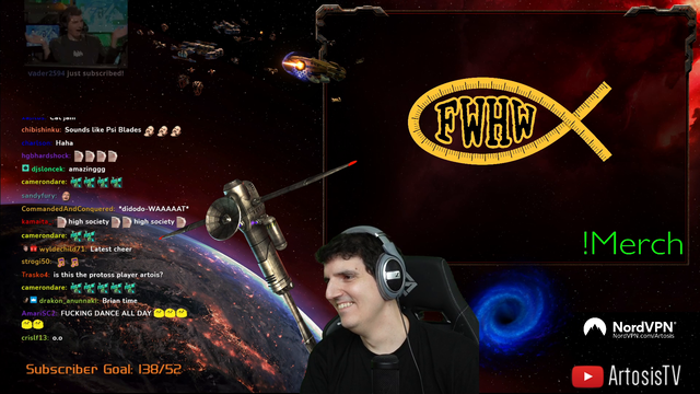 Artosis gets 100 gifted subs and a 3k donation to raid another streamer