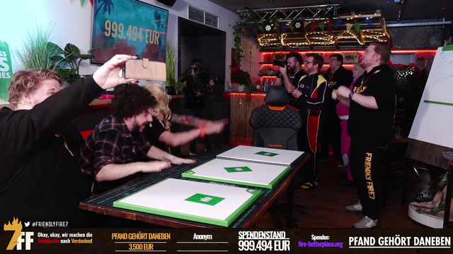 Friendly Fire 7 a yearly German Charity stream reaches 1 Million € in 8,5 Hours!