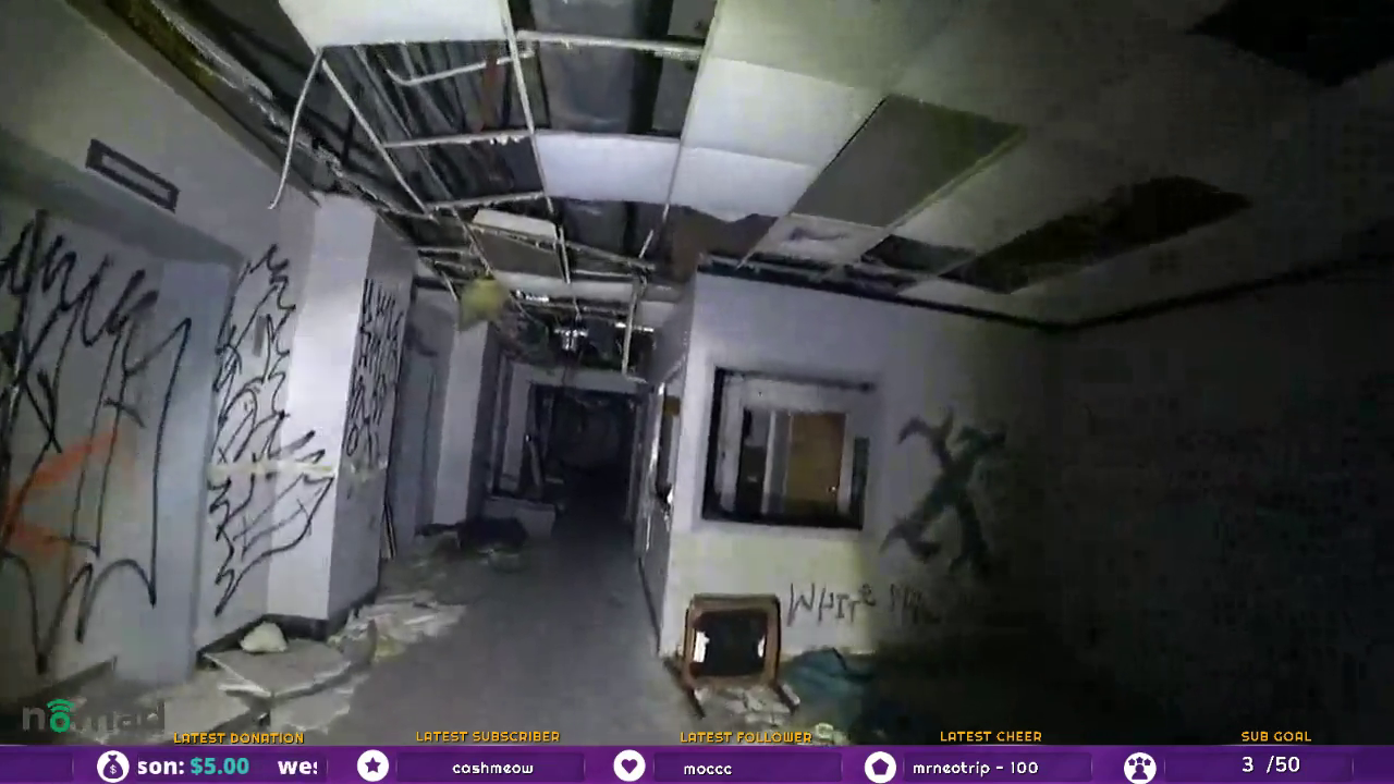 Abandoned compound explorers get jumpscared by dog