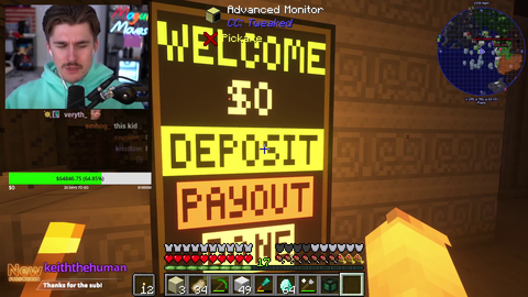 Ludwig set up casino in minecraft
