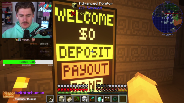 Ludwig set up casino in minecraft