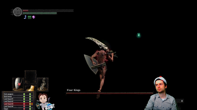 Hob pulls off 3 parry-ripostes in a row against Invisible Gwyn on Dark Souls Randomizer