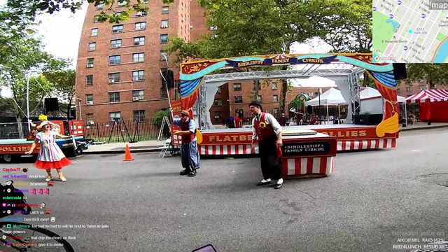 Lady yeets a fish at street performer