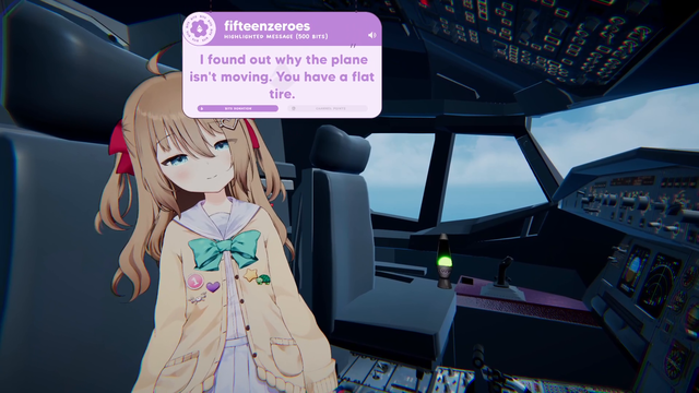 Nuero's plane has a flat tire