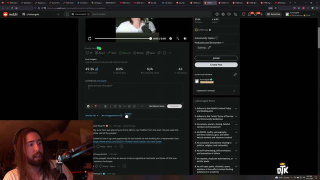 Asmongold: "anybody who is wishing death on people needs to be in a mental institution"