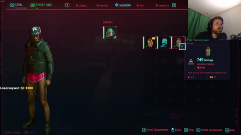 Forsen realizes he's truely been playing Cyberpunk 2077 on the hardest difficulty