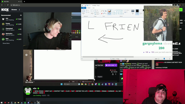 xQc and Poke write notes to each other