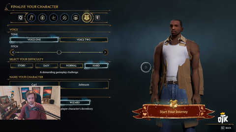Soda's Hogwarts Legacy playthrough is going great so far