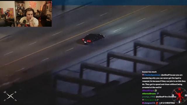 Car chase commentator has an important question