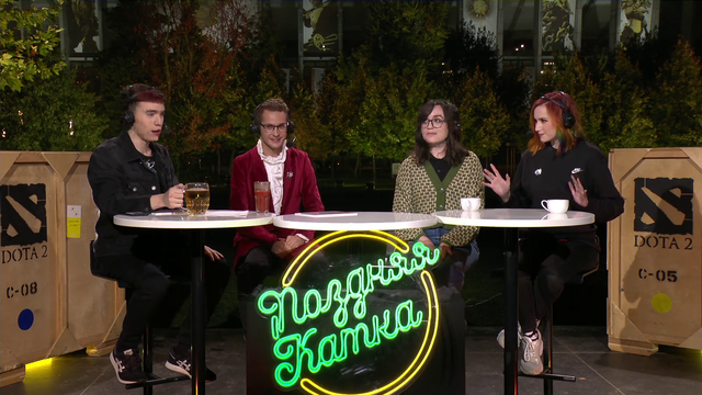 Things get hot on the russian Dota 2 channel after the main broadcast