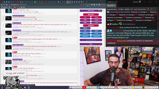 Hasan realizes we changed universes and now are in a different timeline