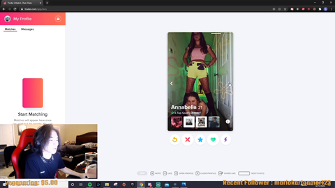Tinder girl has a wholesome message for small streamer