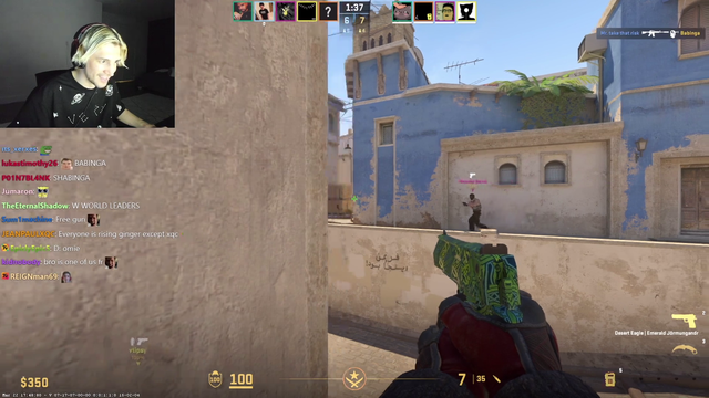 xQc 1v5 deagle ace